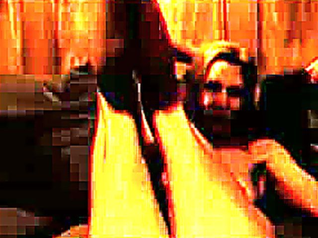 Sexy blonde gets fucked by a black dick