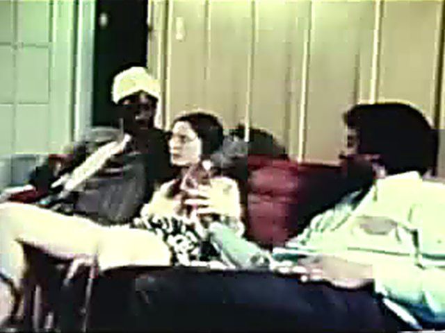 Young white chick fucks black group mates