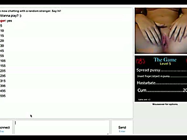 Webcam girl fingering her pink bald pussy