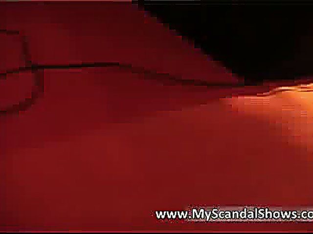 Stripper fucks herself in public with a dildo