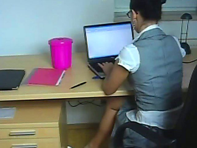 Horny secretary gets fucked on the office table