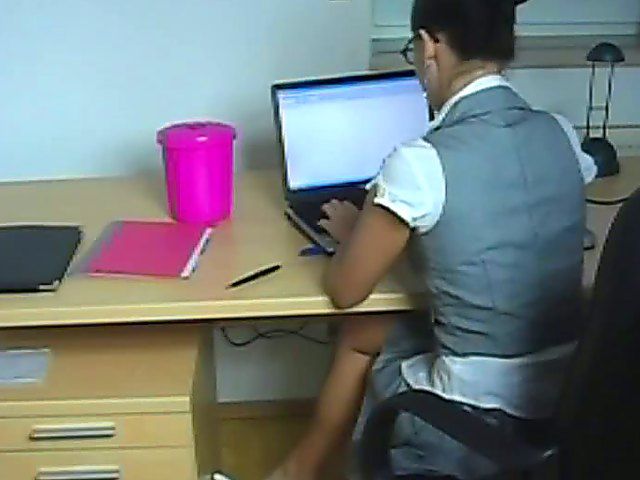 Horny secretary gets fucked on the office table