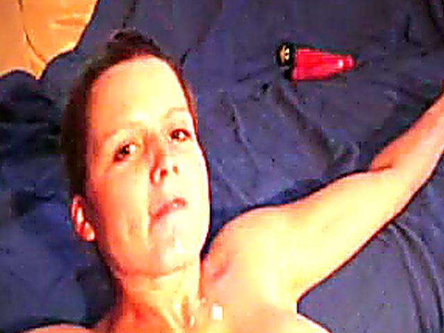 German girl fucks herself with two dildos