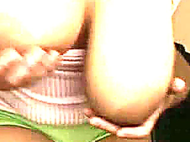 Amateur blonde gets her big tits caressed