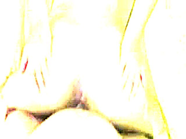 Horny babe shows of her tight pink pussy