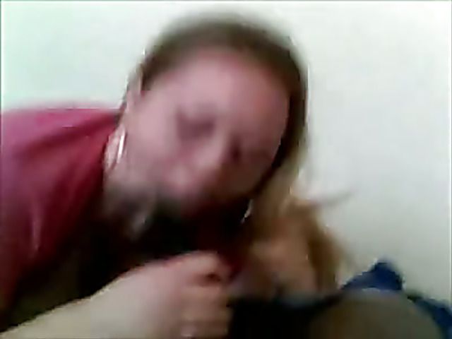 Chubby chick sucks on a big black dick