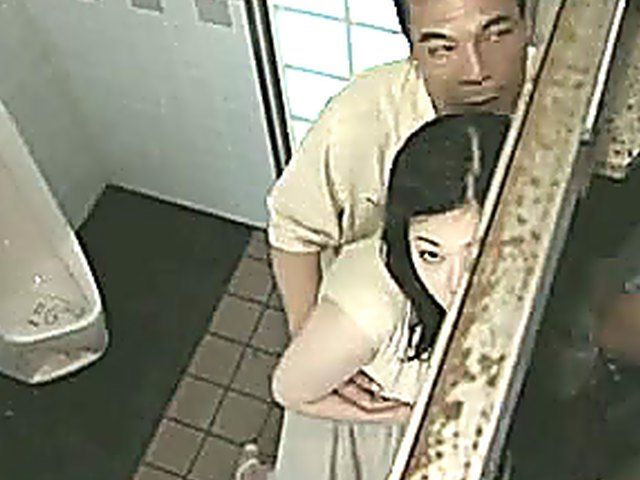 Hot Asian slut gets fucked in the toilet