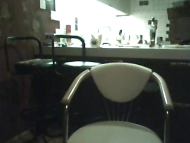 Topless amateur exposes her sexy tits on webcam