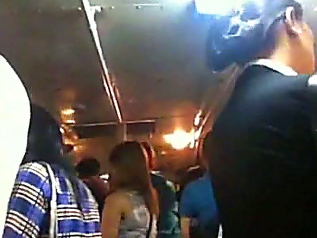 Hot babe strokes a dick inside a car