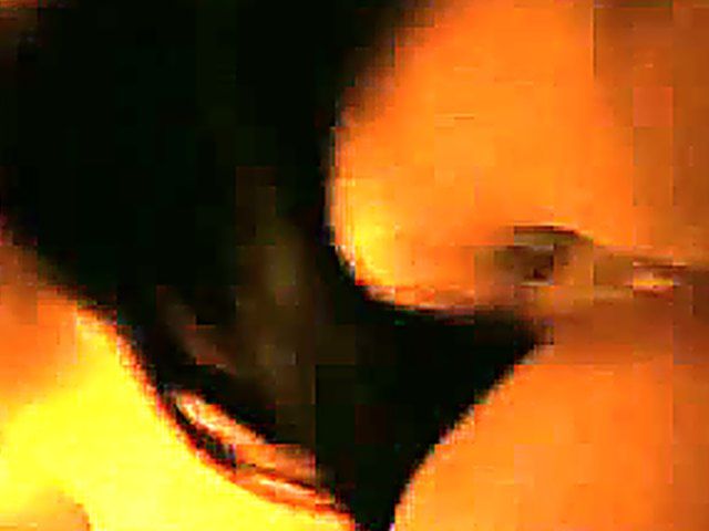 Stunning brunette gets filmed sucking and fucking dick