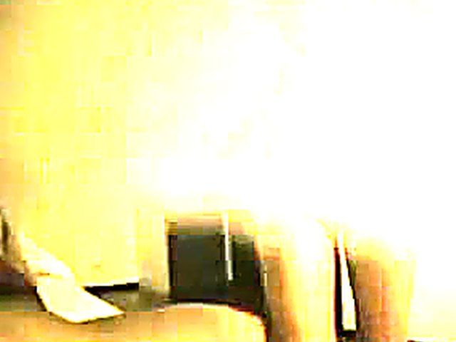 Stunning brunette gets filmed sucking and fucking dick