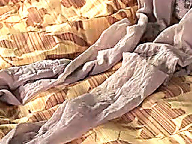 Home alone babe plays with her shaved pussy