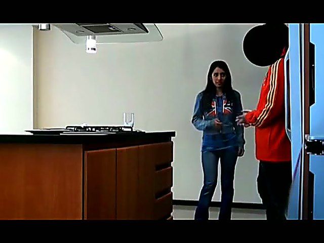 Horny Spanish guy seduces his cute house maid