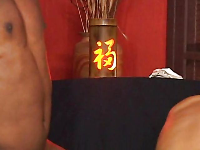 Interracial bisexual 3some with a chesty mature