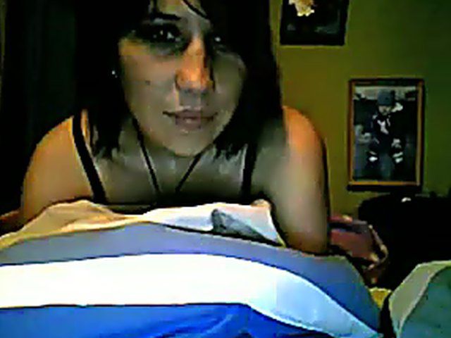 Pretty babe caresses her sexy young body