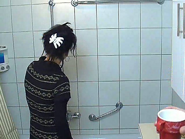 This babe is slippery when wet shower