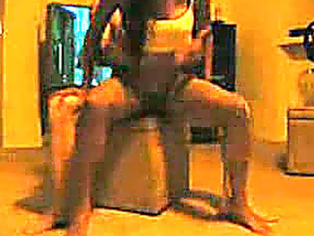 Bent over and ready to receive the rod