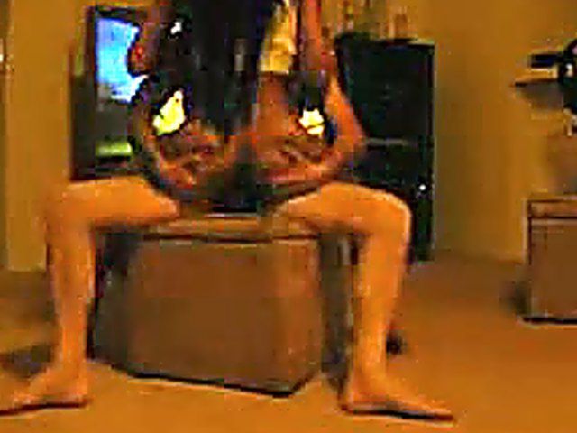 Bent over and ready to receive the rod