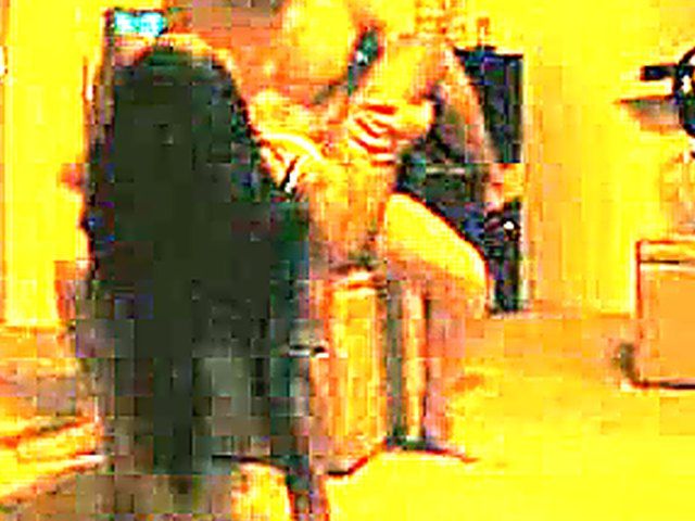 Bent over and ready to receive the rod