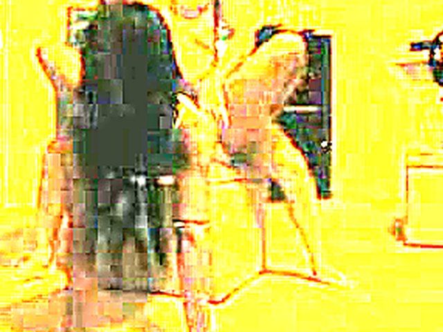 Bent over and ready to receive the rod