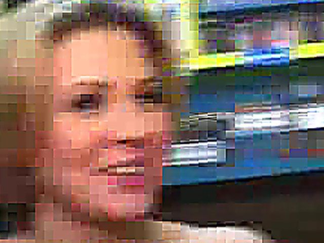 Hot babe drops to knees for blowjob