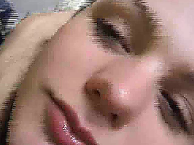 Brunette babe gives powerful head job