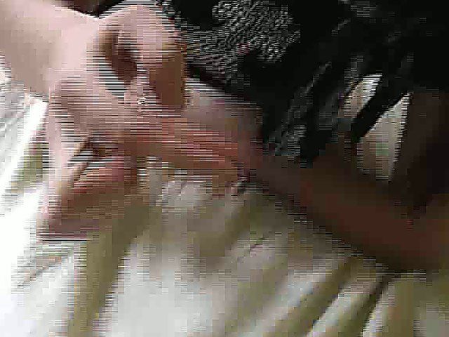 Brunette babe gives powerful head job