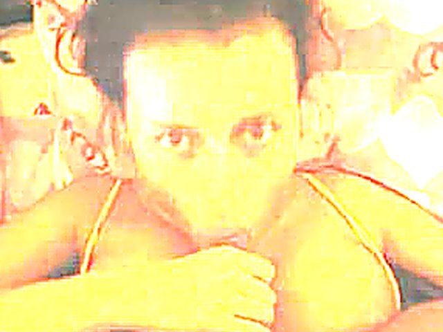 Young brunette babe with big tits sucks cock