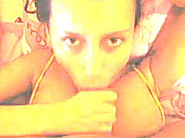 Young brunette babe with big tits sucks cock