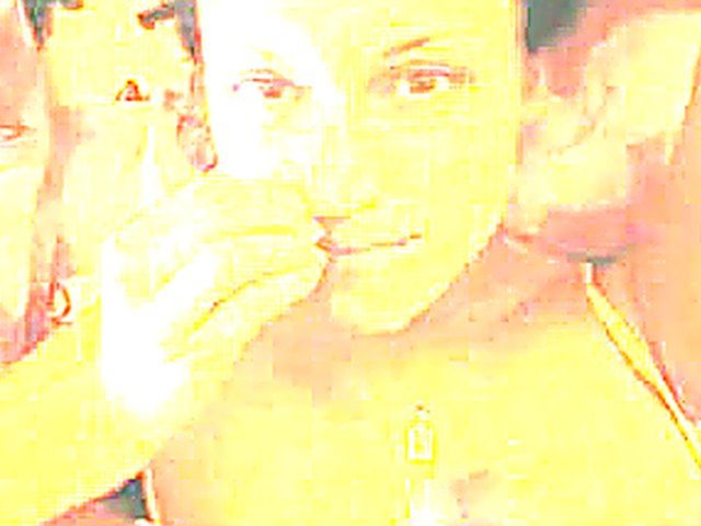 Young brunette babe with big tits sucks cock