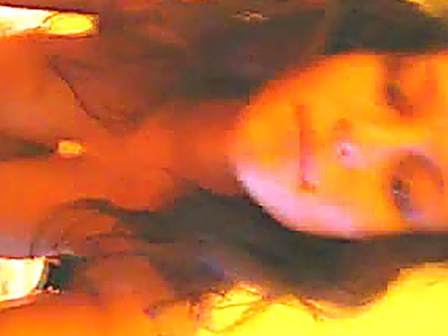 Young brunette babe with big tits sucks cock