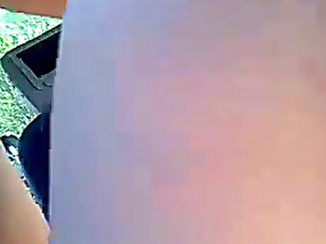 Shaved pink pussy gets two fists inside