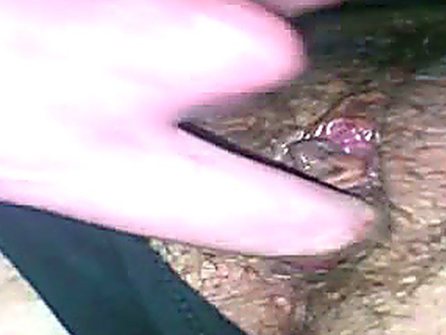 Hairy moist pussy gets fingered by her husband