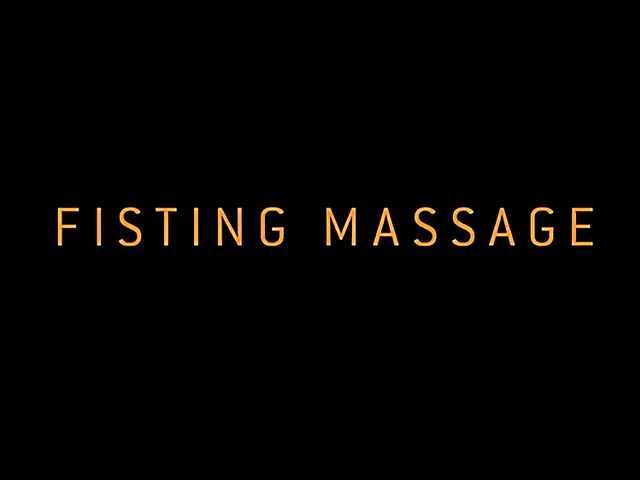 Pussy fisting while enjoying a massage