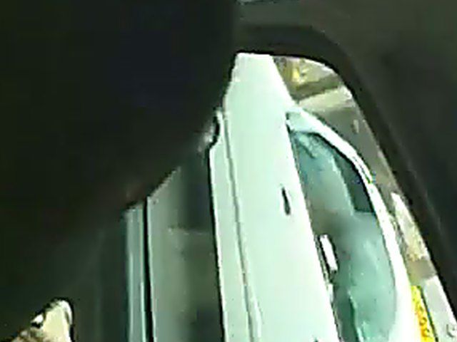 French slut sucks a cock in a car