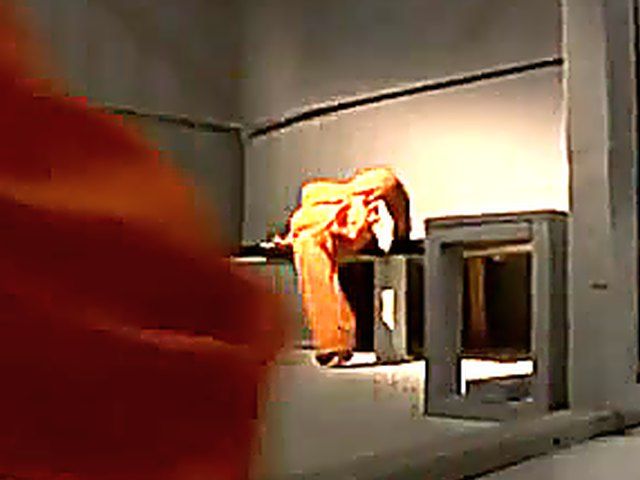 Asian slut takes fucks two hard cocks