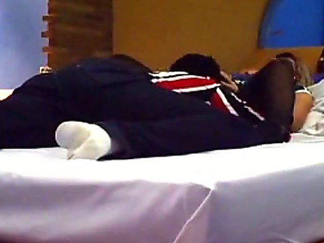 Horny slut in stockings rides her boyfriends cock