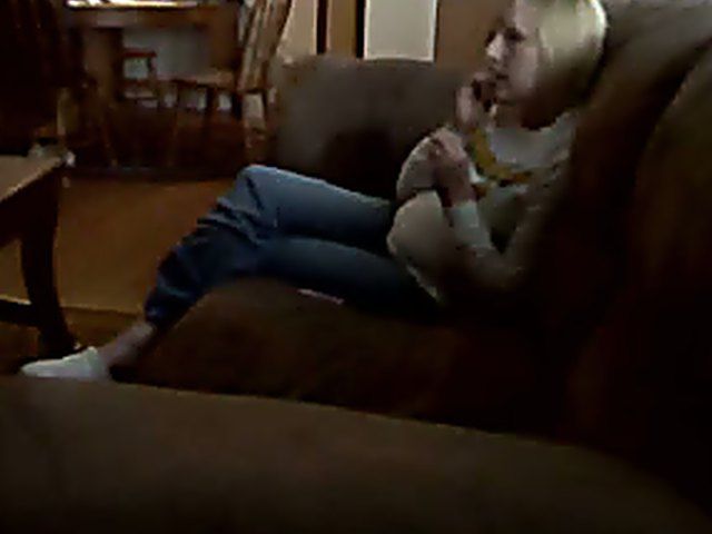 Mature blonde sucks her fat husbands hard cock