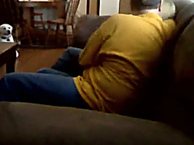 Mature blonde sucks her fat husbands hard cock