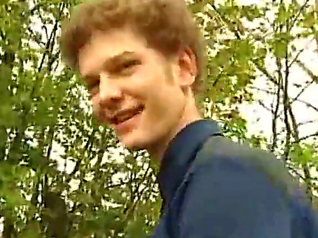 Innocent looking redhead gets fingered and fucked outside