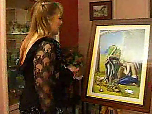 Mature artist gets a hard gang bang