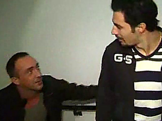 Mature artist gets a hard gang bang