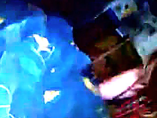 Two beautiful babes fuck a horny stud