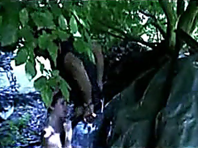 French slut gets fucked hard in the woods