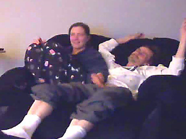 A good looking housewife jerks her husbands cock