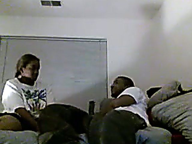 Good looking black couple get horny in bed