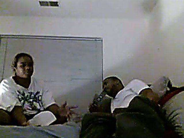 Good looking black couple get horny in bed