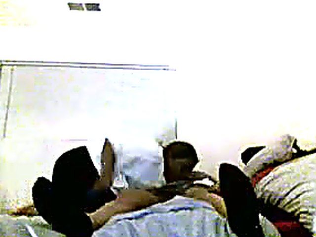 Good looking black couple get horny in bed