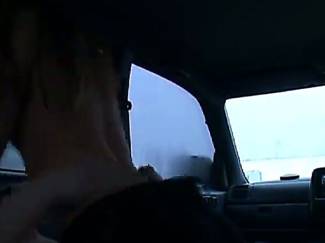 Horny couple have hot sex in their car