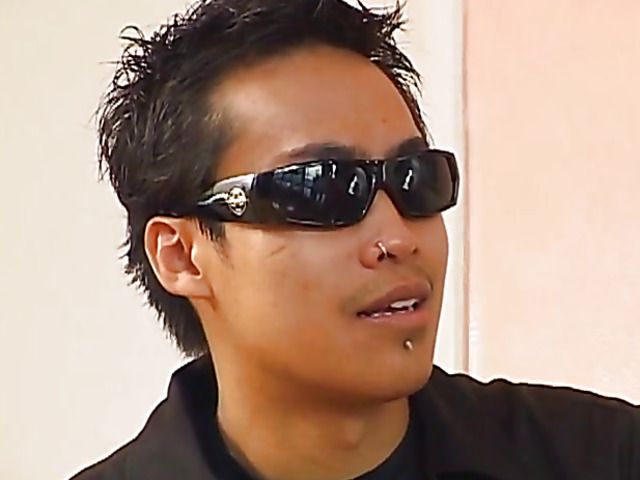 Public double penetration with a slutty redhead